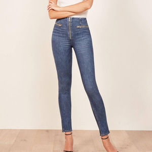 Reformation Niki Zipper Skinny Jeans